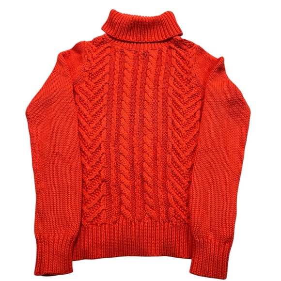 Lands' End Cable Knit Turtle Neck Sweater Size XS - Picture 1 of 3
